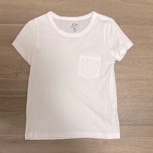 J.Crew Women’s Essential fitted pocket T-shirt White Size XS